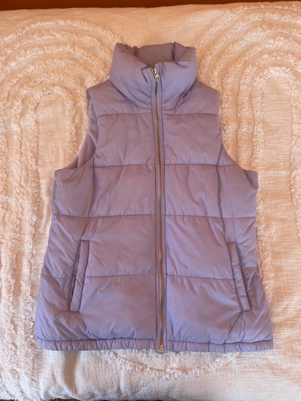 Old Navy Lavender Quilted Puffer Vest